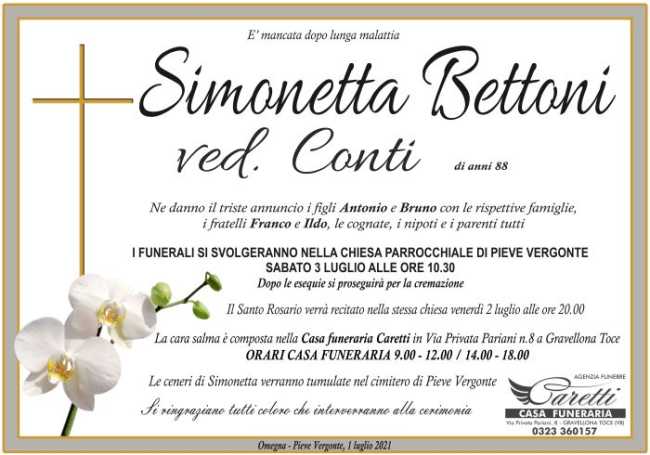 Simonetta Bettoni ved. Conti