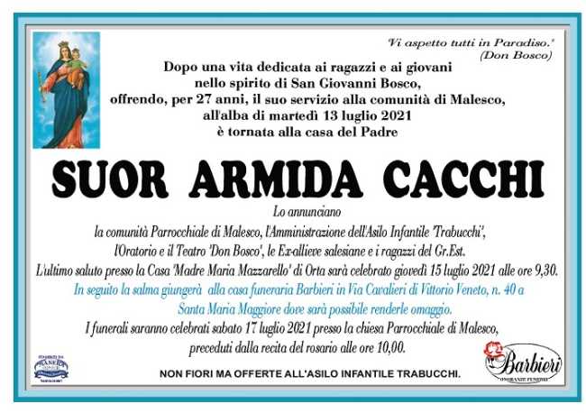 Suor Armida Cacchi