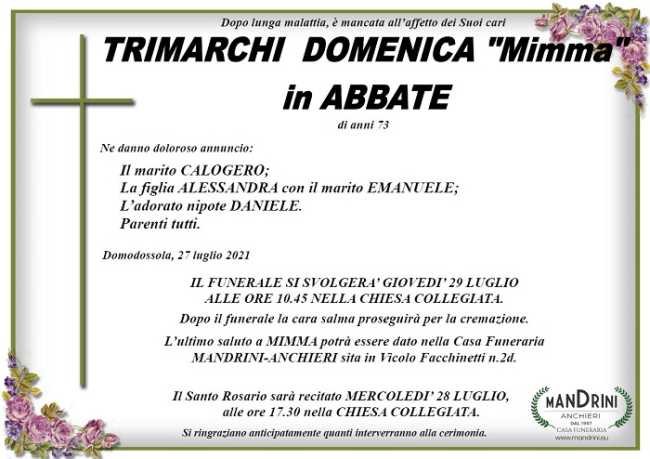 Trimarchi Domenica Mimma in Abate
