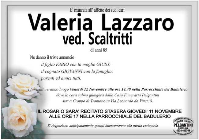 Valeria Lazzaro ved. Scaltritti