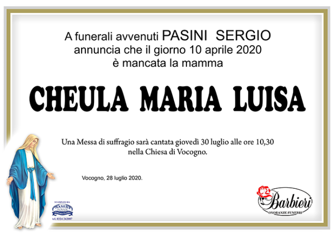 annuncio Cheula Maria Luisa