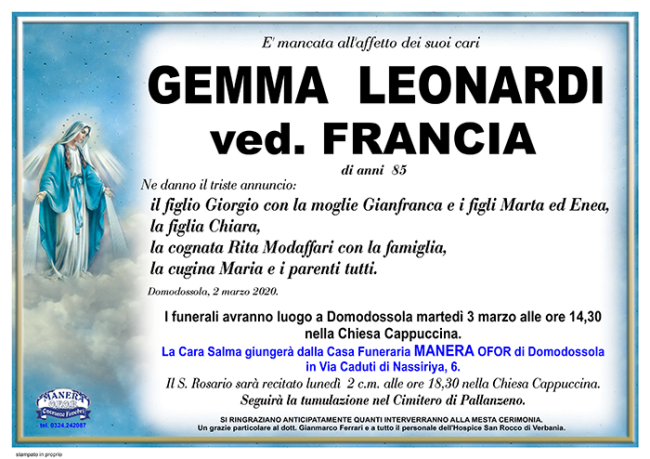 annuncio Gemma Leonardi