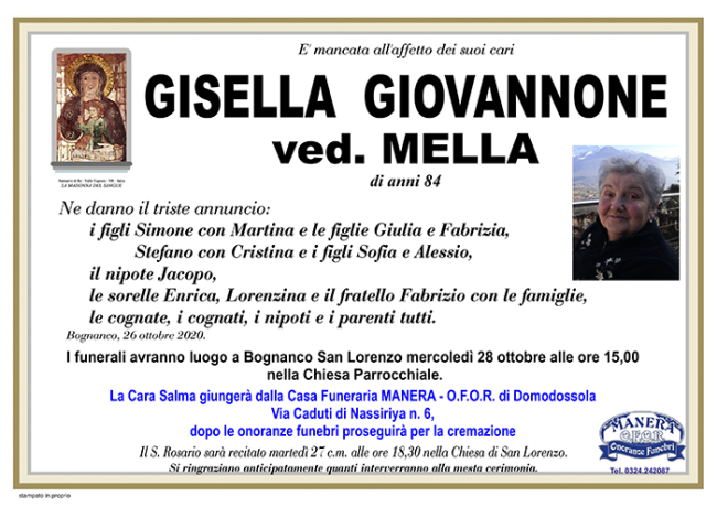 annuncio Gisella Giovannone