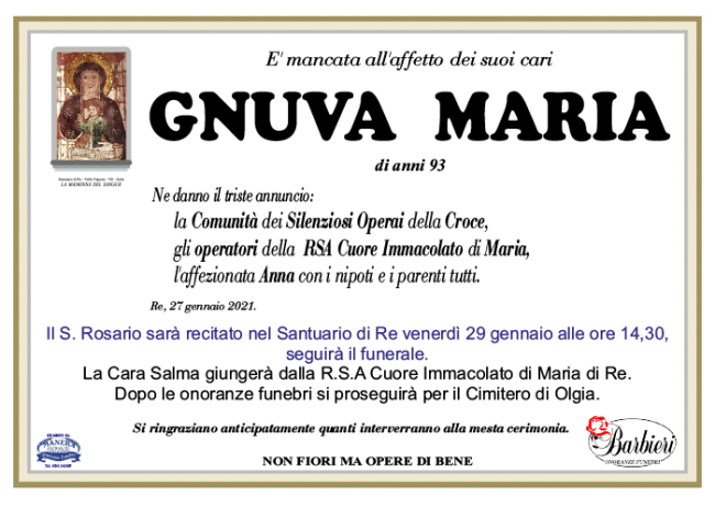 annuncio Gnuva Maria