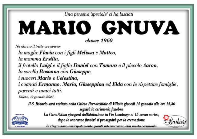 annuncio Gnuva Mario