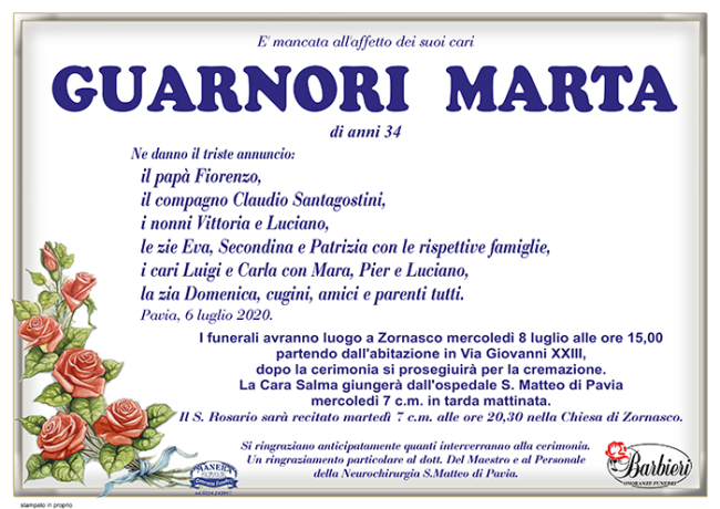 annuncio Guarnori Marta