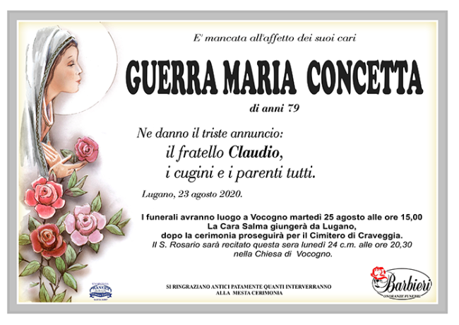 annuncio Guerra Maria Concetta