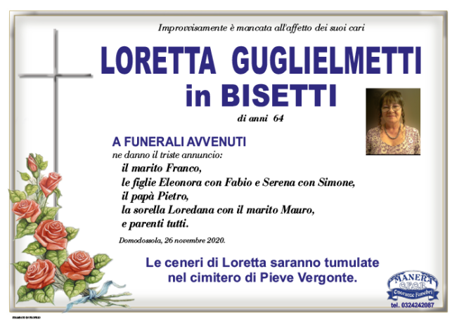 annuncio Guglielmetti Loretta