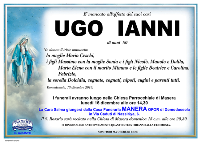 annuncio Ianni Ugo