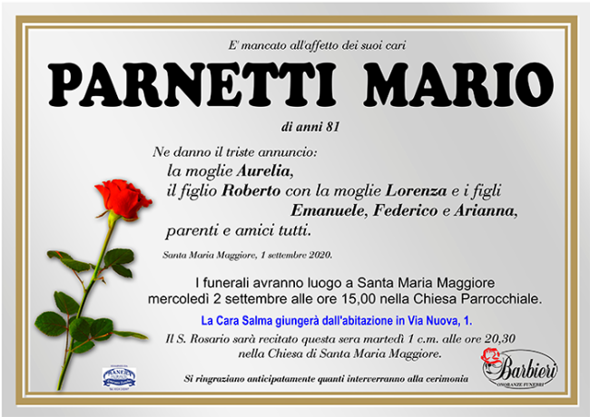 annuncio Parnetti Mario