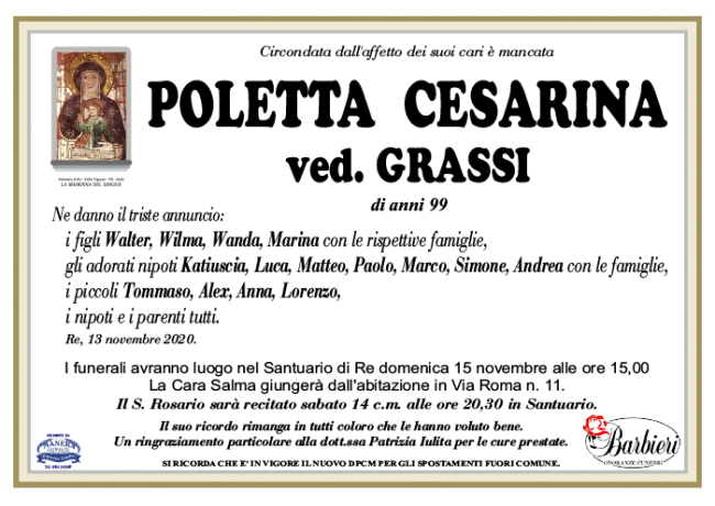 annuncio Poletta Cesarina