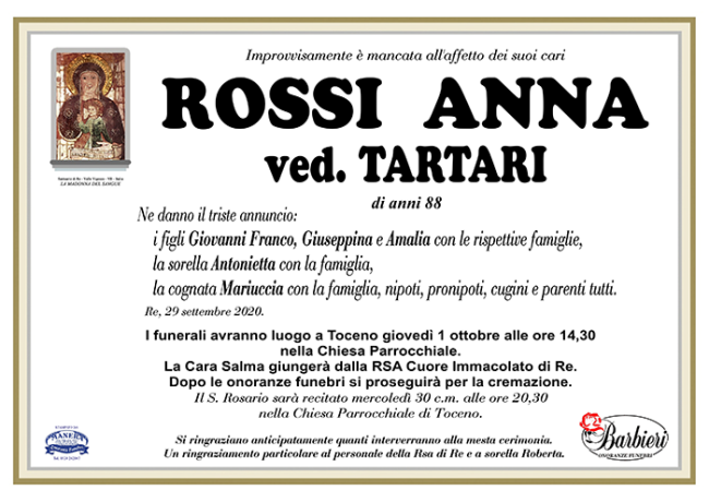 annuncio Rossi Anna