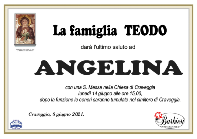 annuncio Teodo Angelina