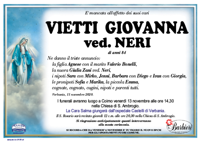 annuncio Vietti Giovanna