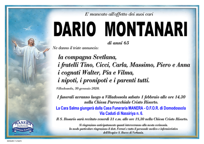 annuncio Montanari Dario