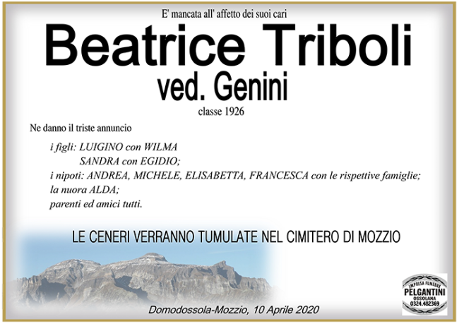 beatrice TRIBOLI