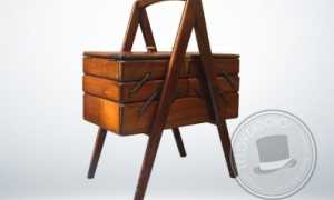 cestino porta cucito in legno