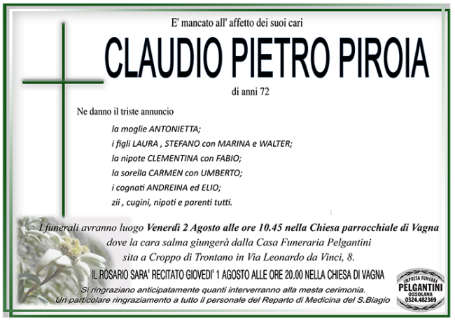 claudio piero PIROIA