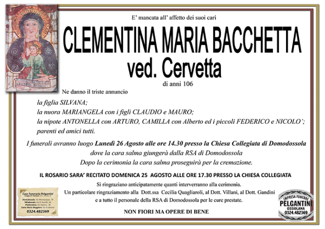 clementina BACCHETTA ved cercetta