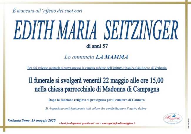 edith maria seitzinger
