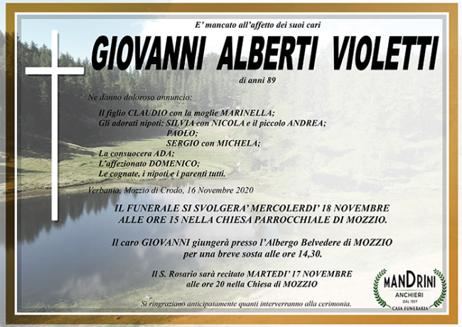 funebre ALBERTI VIOLETTI GIOVANNI