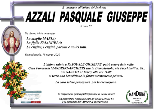funebre AZZALI PASQUALE GIUSEPPE
