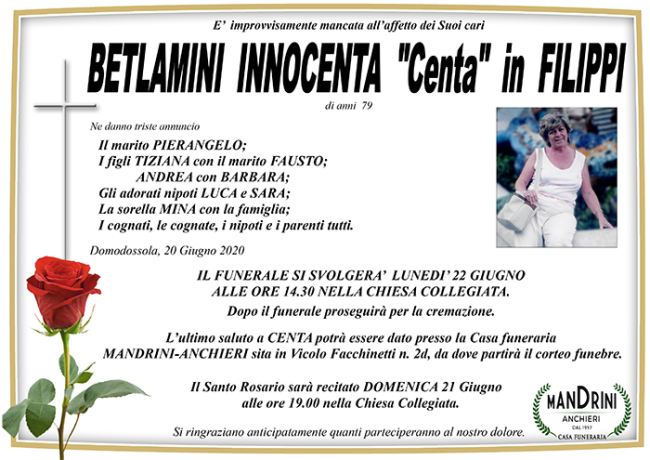 funebre BETLAMINI INNOCENTA