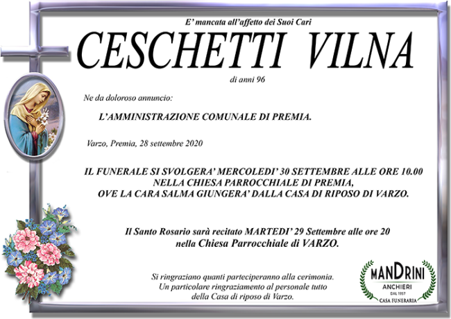 funebre CESCHETTI VILNA