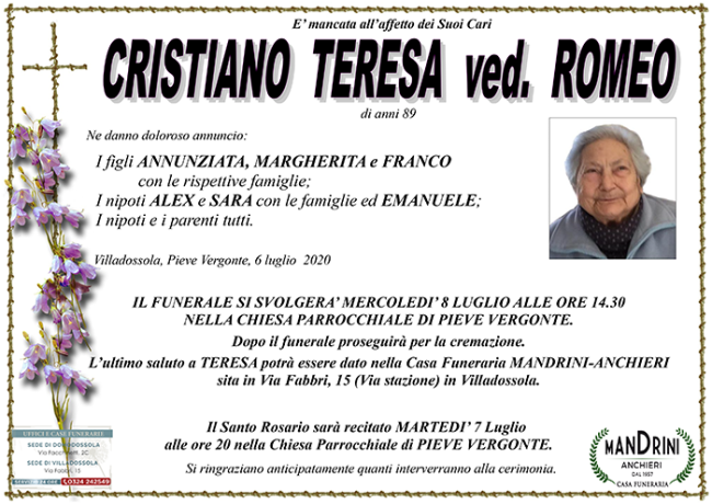 funebre CRISTIANO TERESA