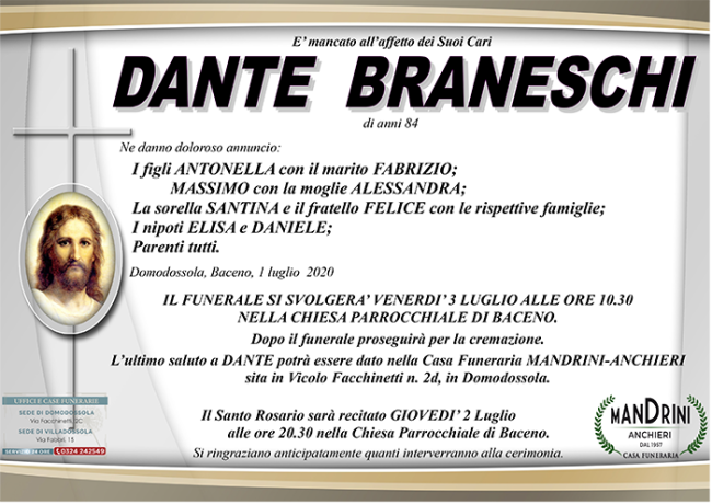 funebre DANTE BRANESCHI