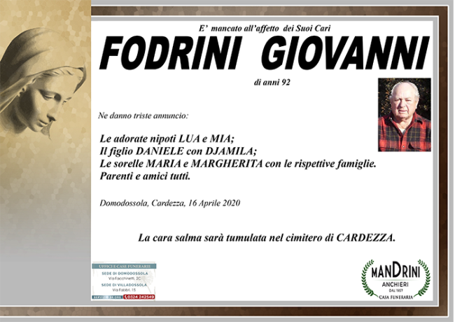 funebre FODRINI GIOVANNI