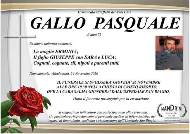 funebre GALLO PASQUALE