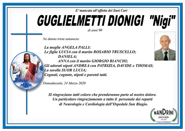 funebre GUGLIELMETTI DIONIGI