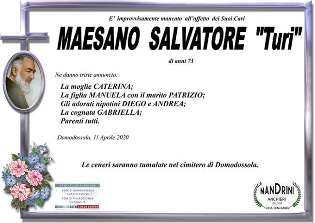 funebre MAESANO SALVATORE