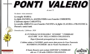 funebre PONTI VALERIO