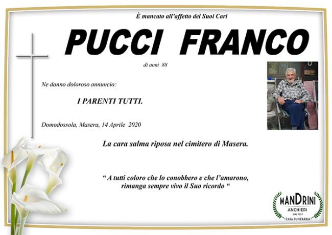 funebre PUCCI FRANCO