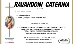 funebre RAVANDONI CATERINA