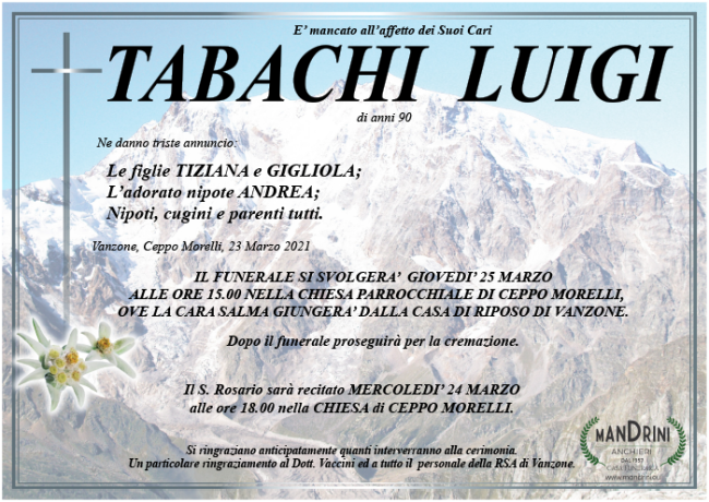 funebre TABACHI LUIGI