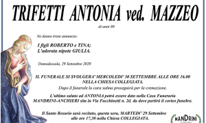 funebre TRIFETTI ANTONIA