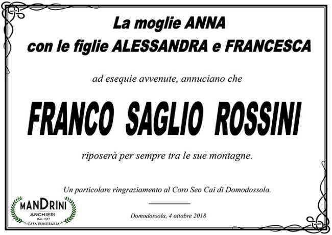 funebre saglio rossini