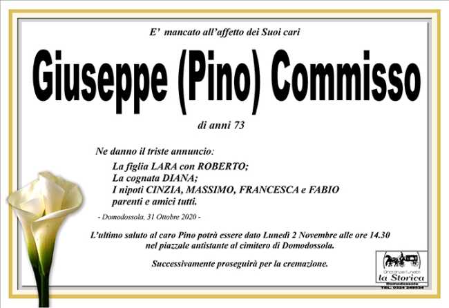 giuseppe pino man commisso