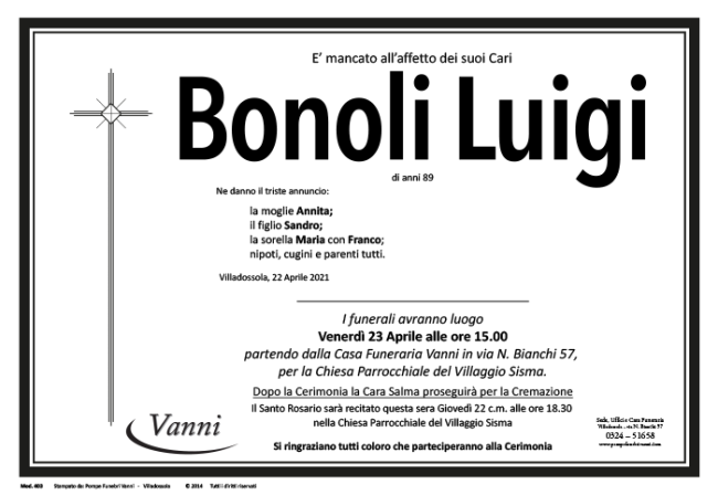 luigi Annuncio mod. 403 Bonoli