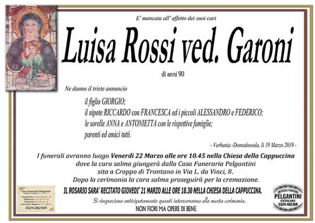 luisa rossi ved garoni
