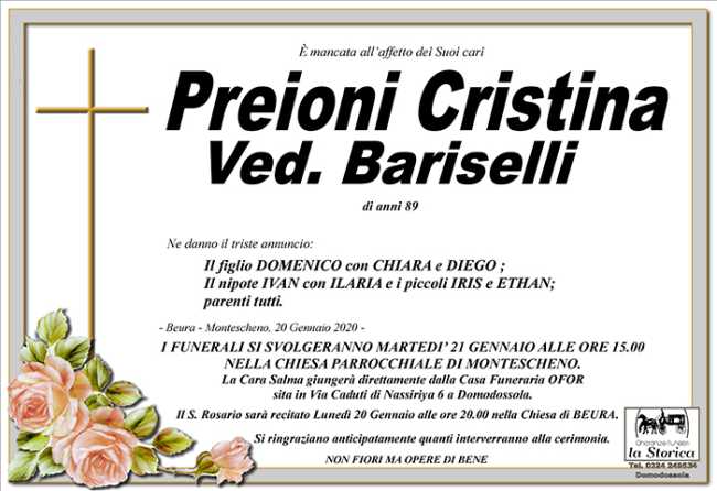 manifesto preioni crisitna ved