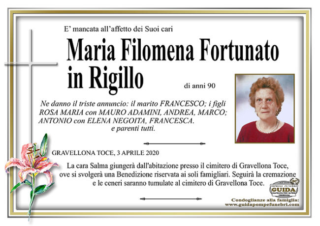 maria filomenoRIGILLO