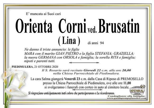 orienta corni BRUSATIN