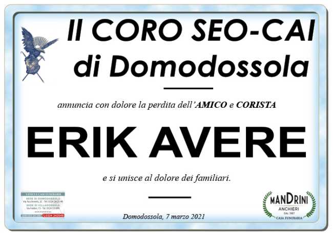 partecipazione SEO CAI per ERIK AVERE