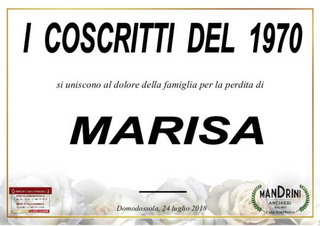 partecipazioni COSCRITTI DEL 1970 PER FONTANA