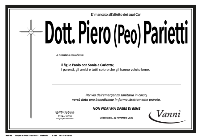 piero Annuncio mod. 403 Parietti