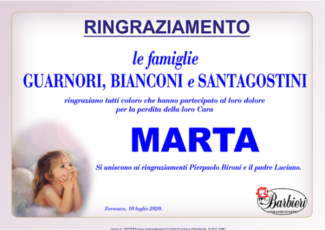 ringraziamento Guarnori Marta CORRETTO